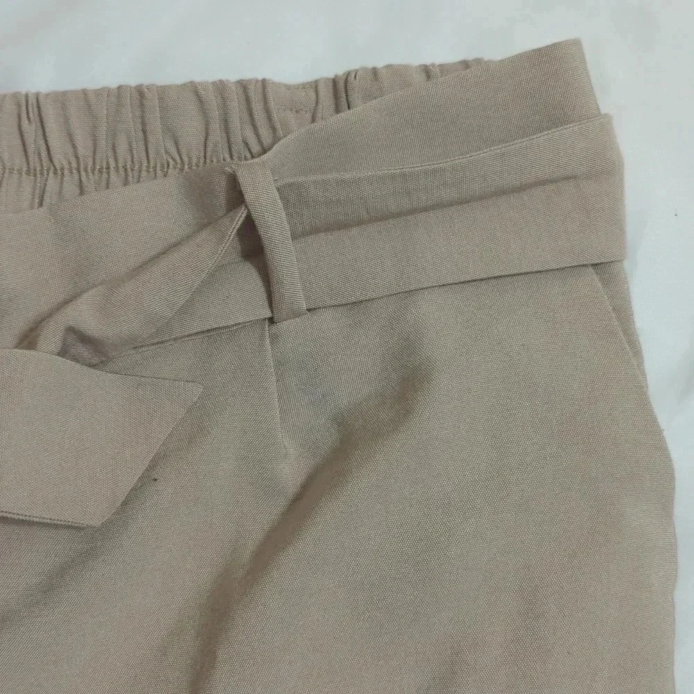 LOFT Petites Belted Gaucho Pants, Color Tan Size LP